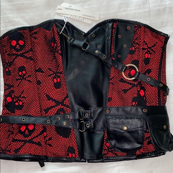 $FIRM (81 likes already ) NWT skull corset - goth-edgy-emo Plus Sized - Picture 2 of 7